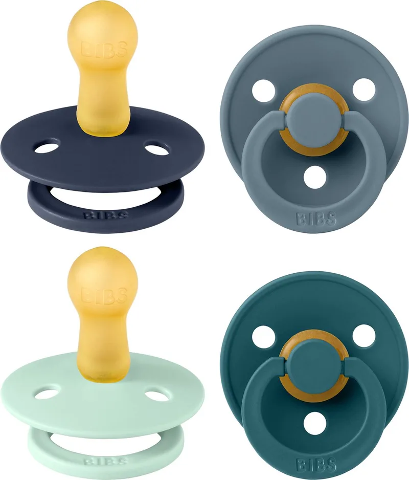 Colour Fopspeen - 6-18 mnd - 4-pack - Deep Space/Petrol/Nordic Mint/Forest Lake de BIBS en Baby Boy Colours – photo produit