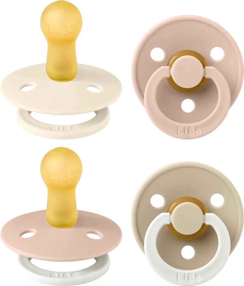 Colour Fopspeen - 6-18 mnd - 4-pack - Ivory/Blush/Blush Glow/Vanilla Glow de BIBS en Blush Glow Mix – photo produit