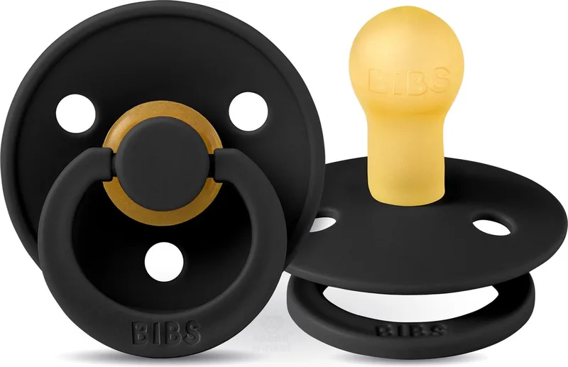 Colour Fopspeen Natuurrubber | 0-6 maanden T1 Black de BIBS en Multicolore – photo produit