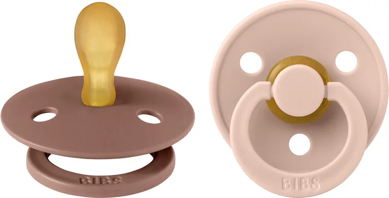 Colour Fopspeen - Symmetrisch - Maat 1 - Woodchuck/Blush - Duopack van BIBS in Bruin, Roze – productfoto