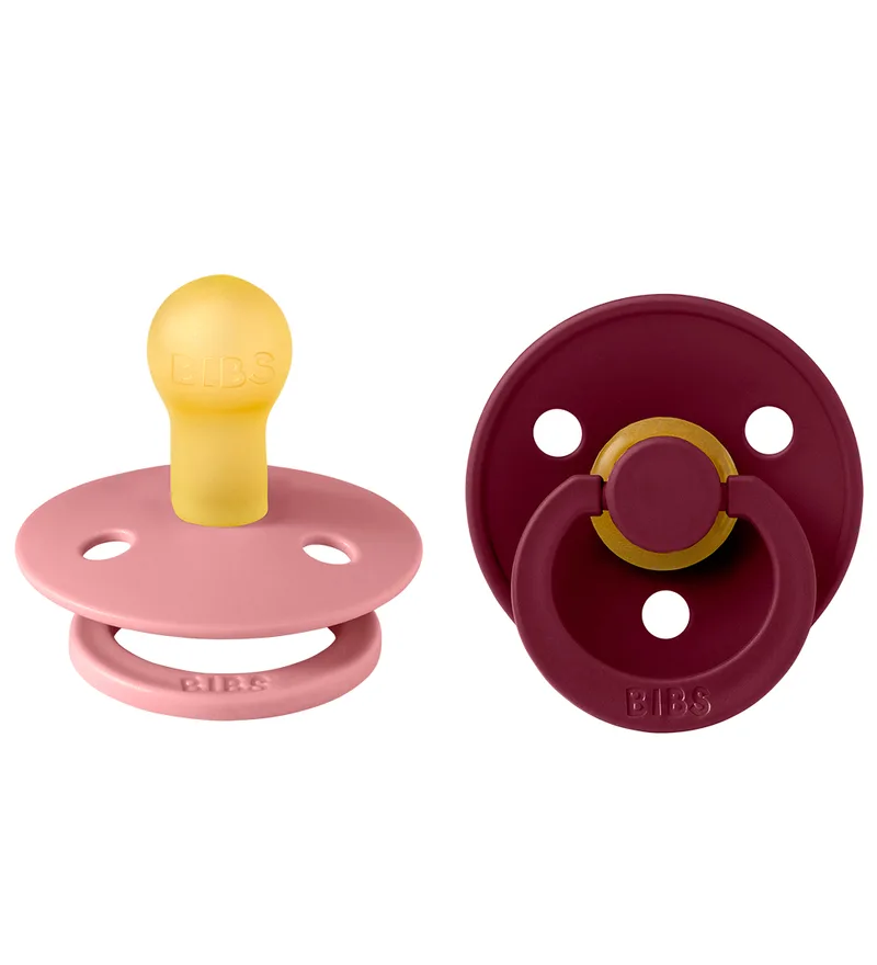 Colour Fopspenen - 2-pack - Maat 1 - Rond - Dusty Pink/Cora van BIBS – productfoto