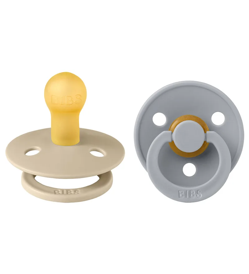 Colour Fopspenen - 2-pack - Maat 1 - Rond - Vanilla/Cloud by BIBS – product photo