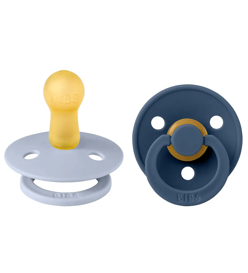 Colour Fopspenen - 2-pack - Maat 2 - Rond - Dusty Blue/Stee van BIBS – productfoto