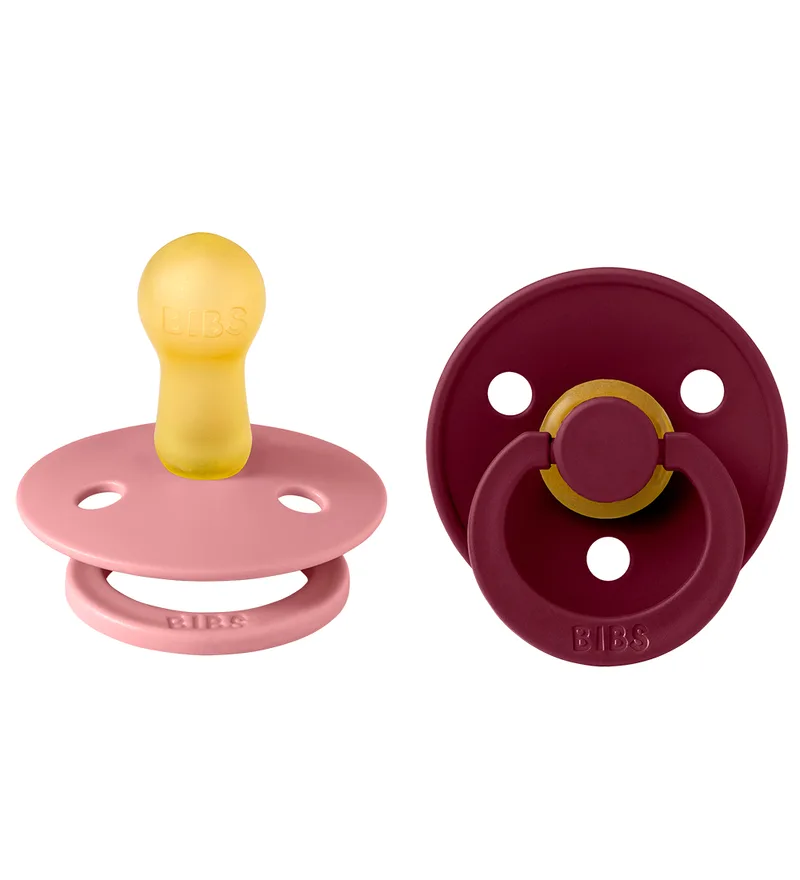 Colour Fopspenen - 2-pack - Maat 2 - Rond - Dusty Pink/Vlie de BIBS – photo produit