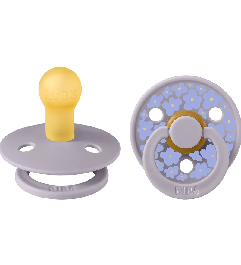 Colour Fopspenen - 2-pack - Maat 2 - Rond - Fossiel Grey m. de BIBS – photo produit