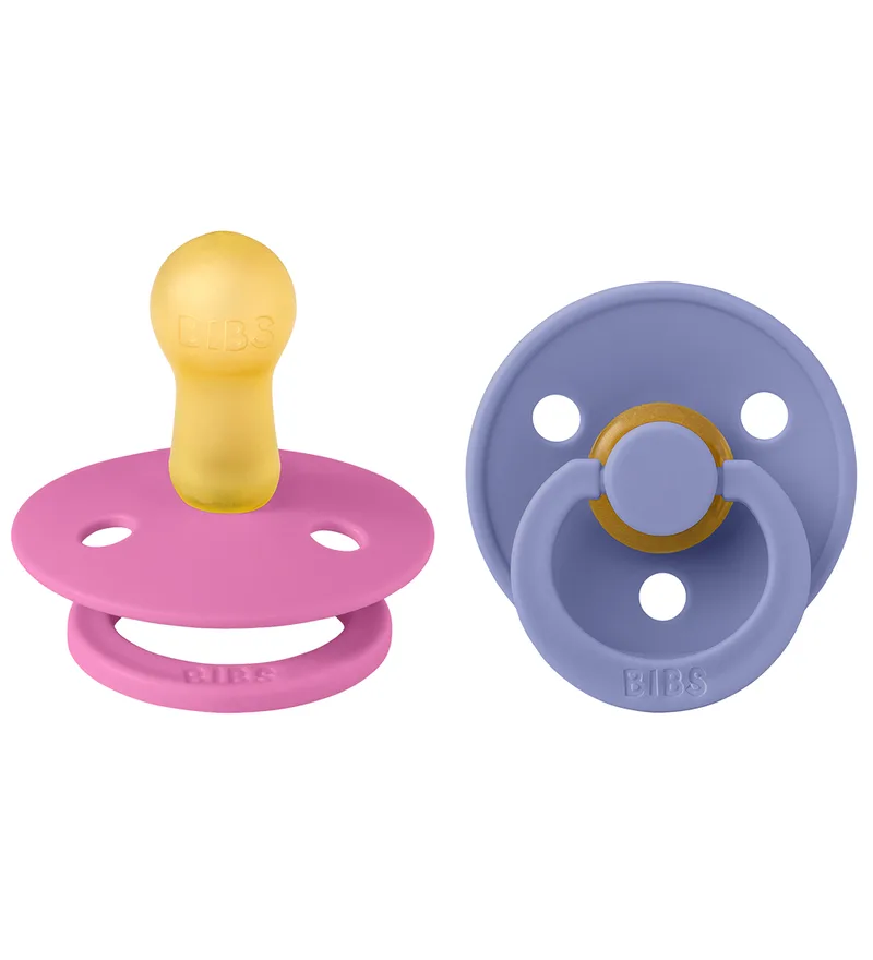 Colour Fopspenen - 2-pack - Maat 2 - Rond - Kauwgom/Peri by BIBS – product photo