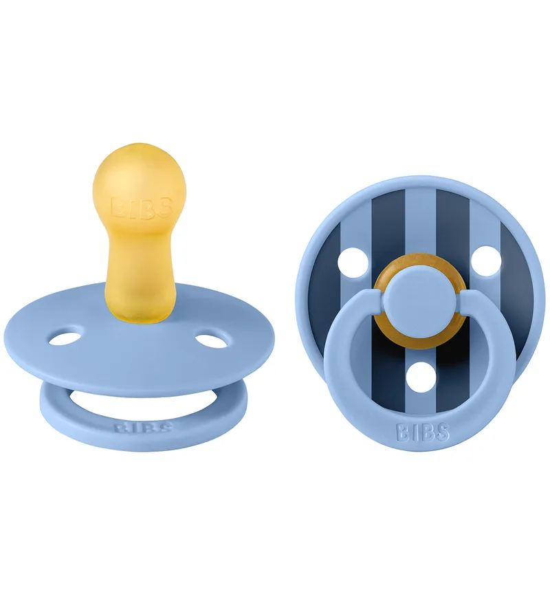Colour Fopspenen - 2-pack - Maat 2 - Rond - Sky Blue/Steel by BIBS – product photo