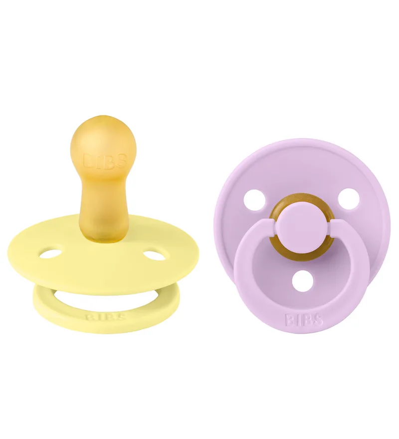 Colour Fopspenen - 2-pack - Maat 2 - Rond - Sunshine/Violet de BIBS – photo produit