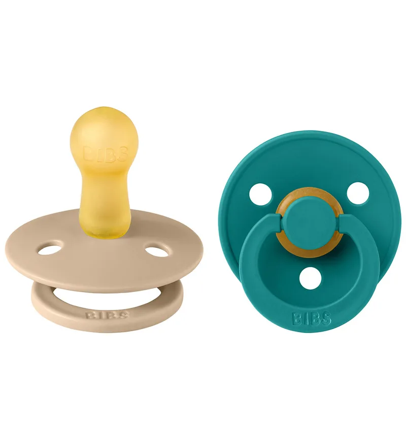 Colour Fopspenen - 2-pack - Maat 2 - Rond - Taupe/Duiken van BIBS – productfoto