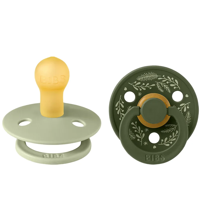 Colour Fopspenen - Maat 1 - 2-pack - Halliday Leaf - Sage/H de BIBS – photo produit