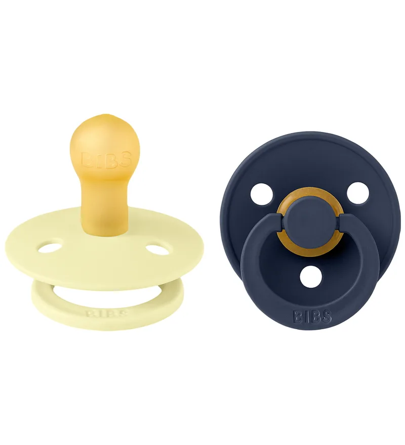 Colour Fopspenen - Maat 1 - 2-pack - Rond - Luna/Deep Space van BIBS – productfoto