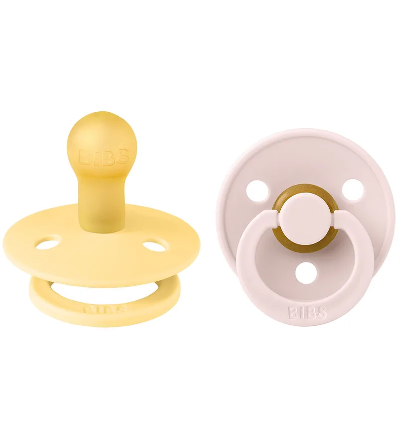 Colour Fopspenen - Maat 1 - 2-pack - Rond - Pale Boter/Peta van BIBS – productfoto