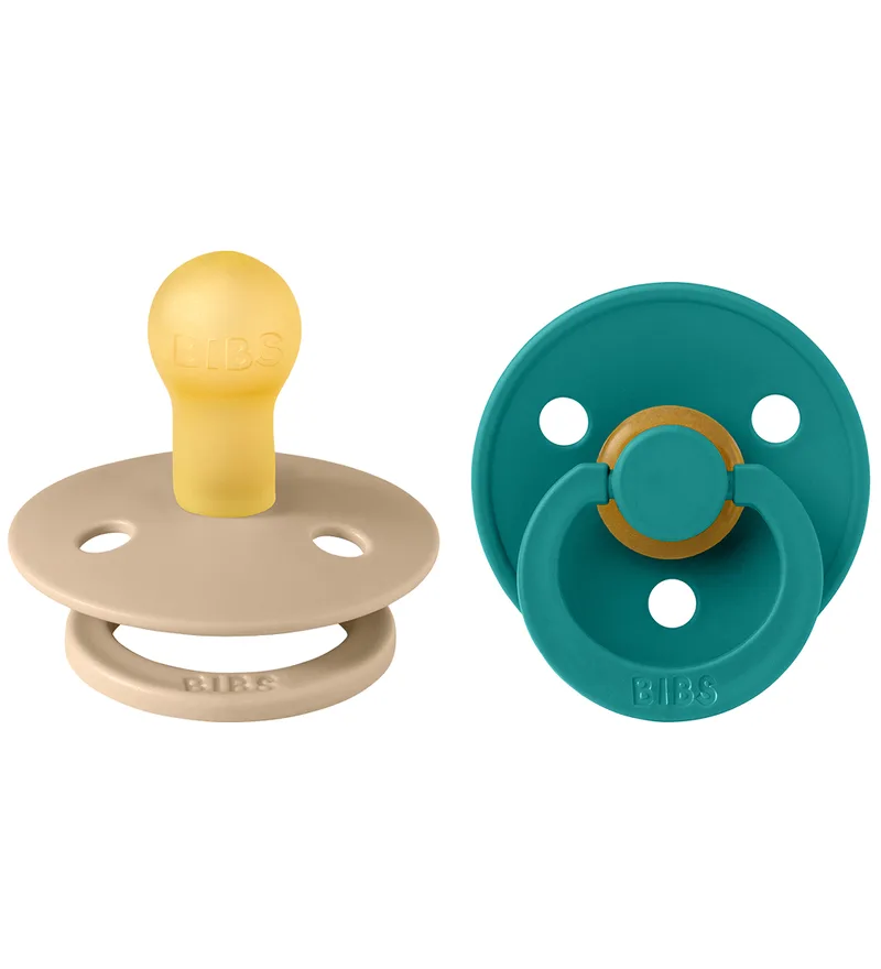 Colour Fopspenen - Maat 1 - 2-pack - Rond - Taupe/Duiken de BIBS – photo produit