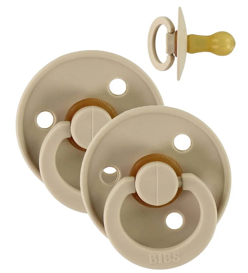 Colour Fopspenen - Maat 1 - 2-pack - Rond - Vanilla van BIBS – productfoto