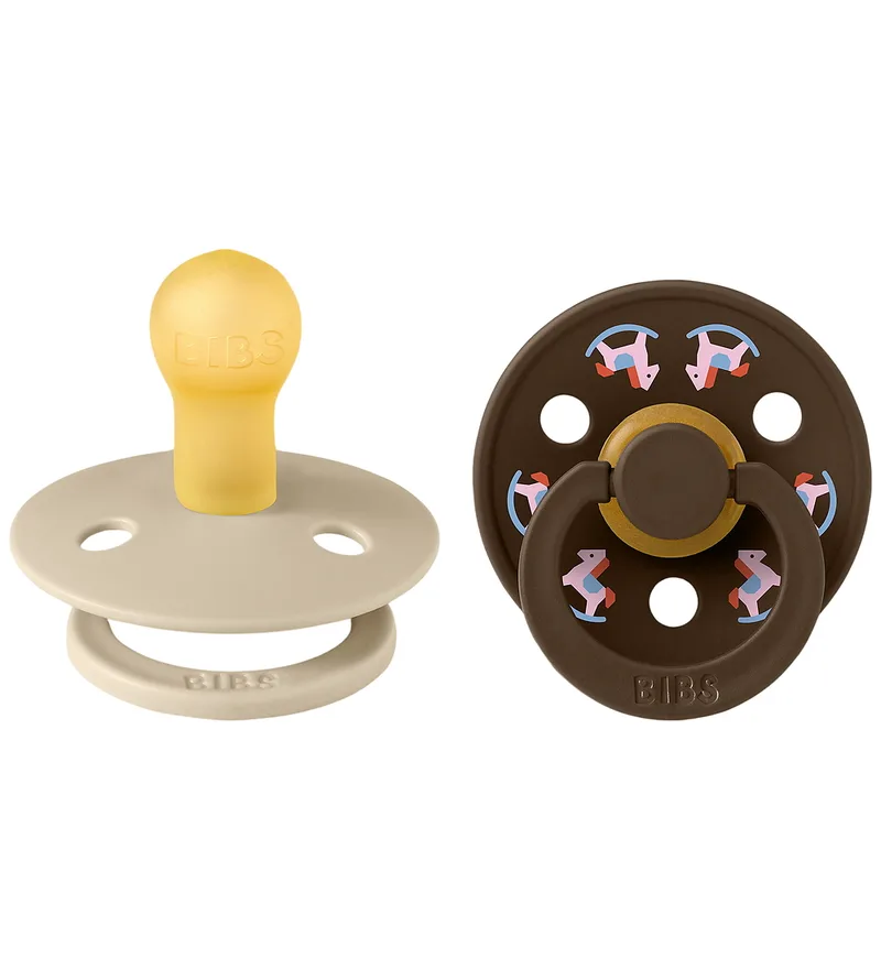 Colour Fopspenen - Maat 1 -Rond - 2-pack - Holiday Horse de BIBS – photo produit