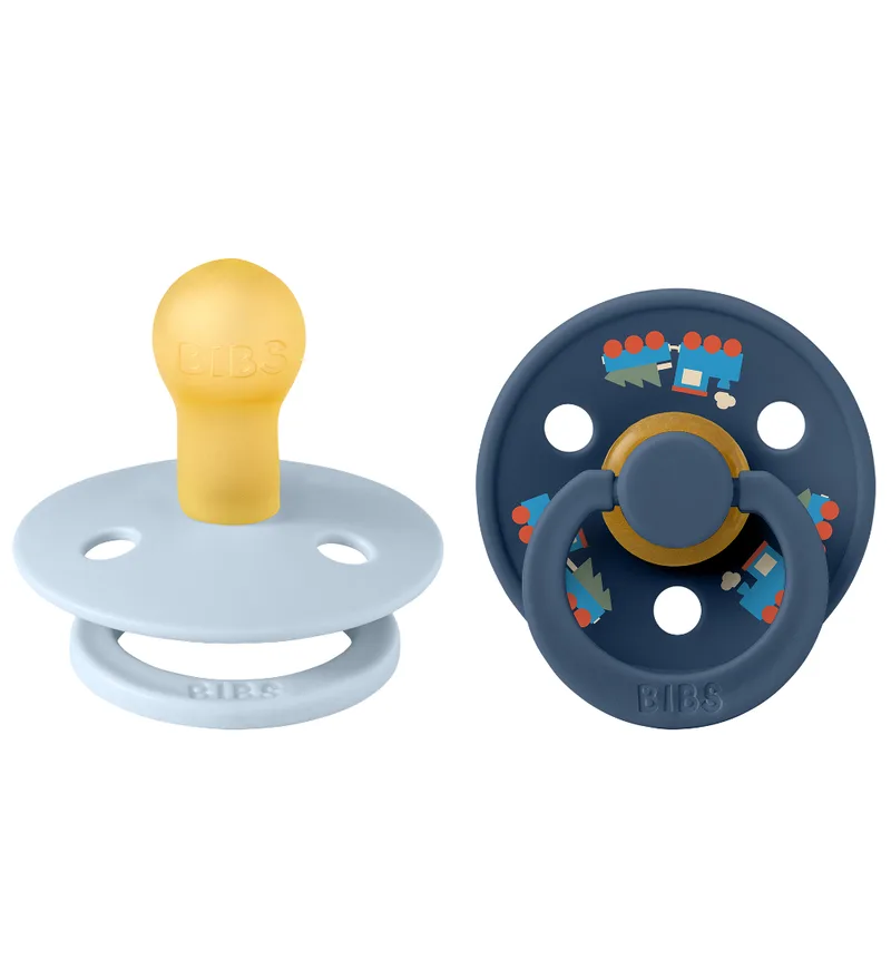 Colour Fopspenen - Maat 1 - Rond - 2-pack - Holiday Train de BIBS – photo produit