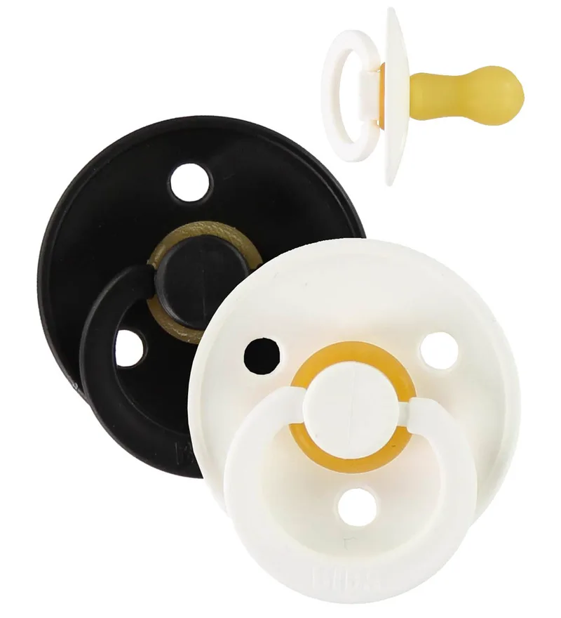 Colour Fopspenen - Maat 2 - 2-pack - Rond - Black/White by BIBS – product photo