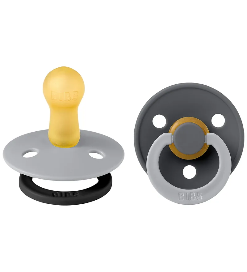 Colour Fopspenen - Maat 2 - 2-pack - Rond - Cloud Iron Mix by BIBS – product photo