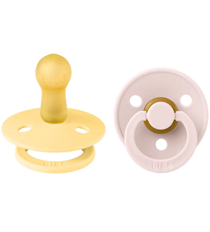 Colour Fopspenen - Maat 2 - 2-pack - Rond - Pale Boter/Peta von BIBS – Produktfoto