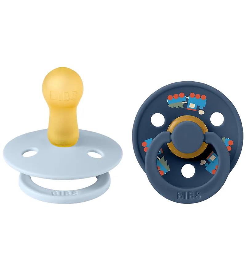 Colour Fopspenen - Maat 2 - Rond - 2-pack - Holiday Train de BIBS – photo produit