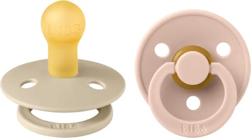 Colour Pacifier - Maat 2 - Fopspeen - 2 stuks - Vanilla / Blush van BIBS in Wit, Roze – productfoto