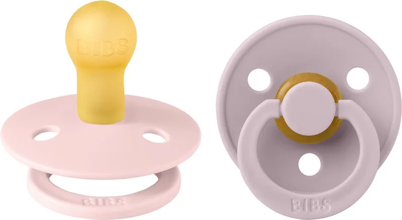 Colour Pacifier - Stage 1 Fopspeen - 0+ maanden - 2 stuks - Dusky Lilac / Blossom de BIBS en Violet – photo produit