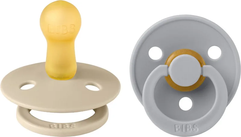 Colour Pacifier - Stage 2 Fopspeen - 6+ maanden - 2 stuks - Blush / Cloud van BIBS in Blush, Roze, Cloud, Grijs – productfoto
