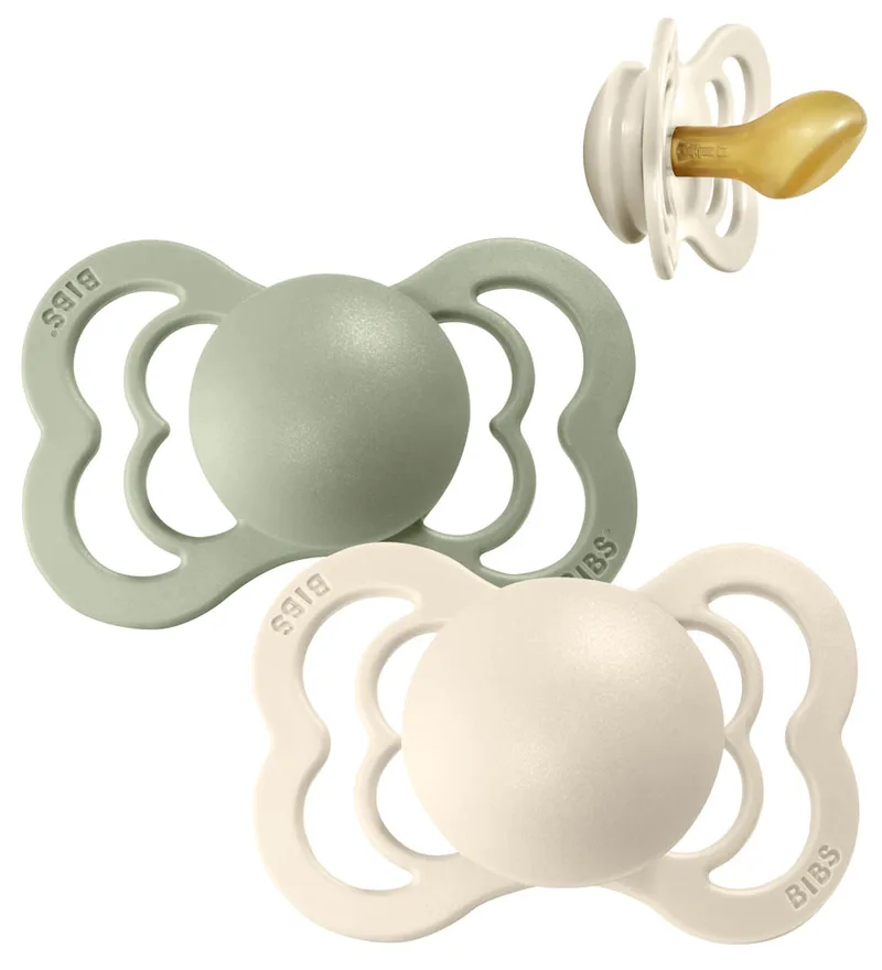 Couture Fopspenen - Maat 2 - 2-pack - Anatomisch - Ivory/Sa de BIBS – photo produit