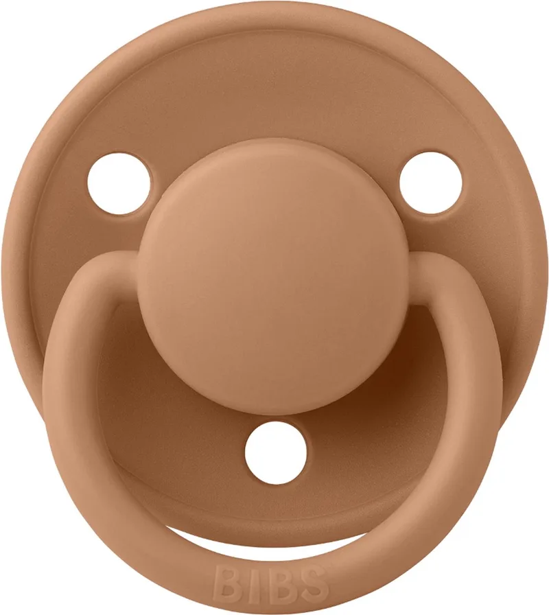 De Lux Earth Silicone Fopspeen 1010279C van BIBS in Oranje – productfoto
