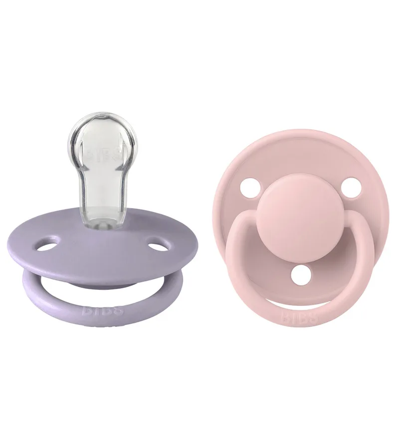 De Lux Fopspenen - 2-pack - Rond - Blossom/Schemerig Lilac de BIBS – photo produit