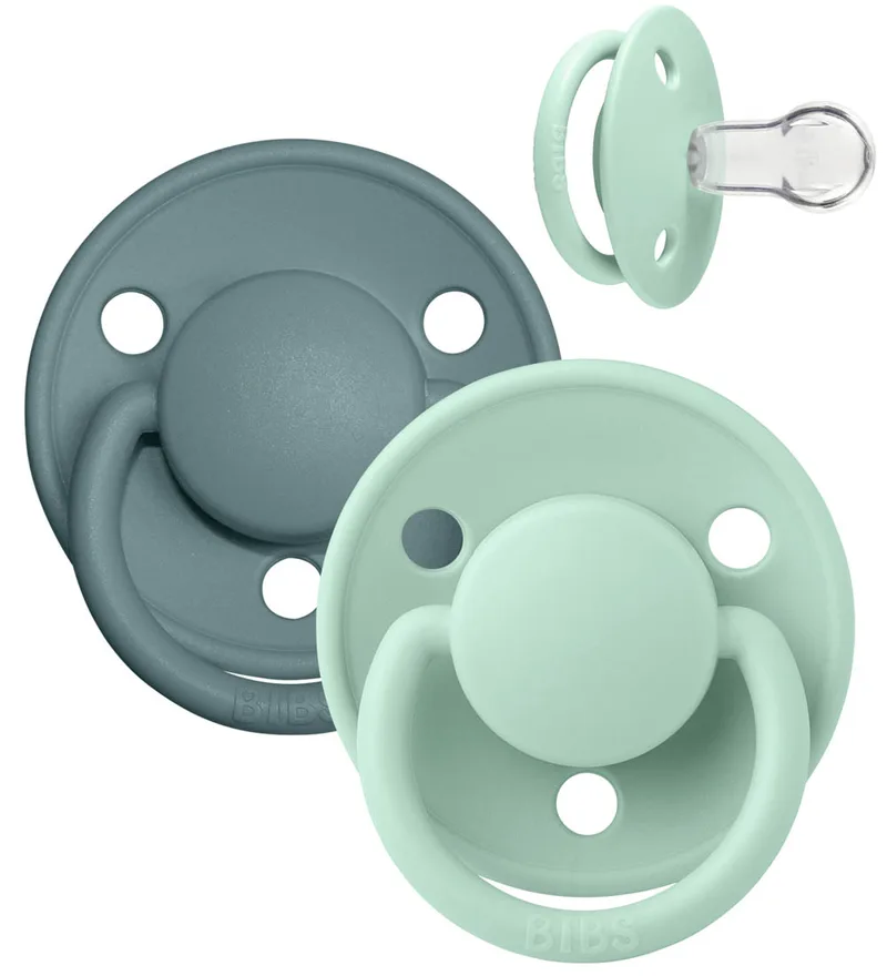 De Lux Fopspenen - 2-pack - Rond - Nordic Mint/IJsland Sea von BIBS – Produktfoto