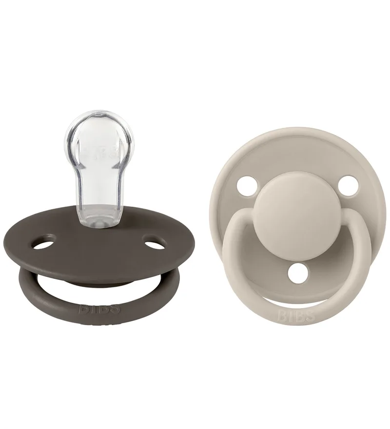 De Lux Fopspenen - 2-pack - Rond - Waar/Iron de BIBS – photo produit