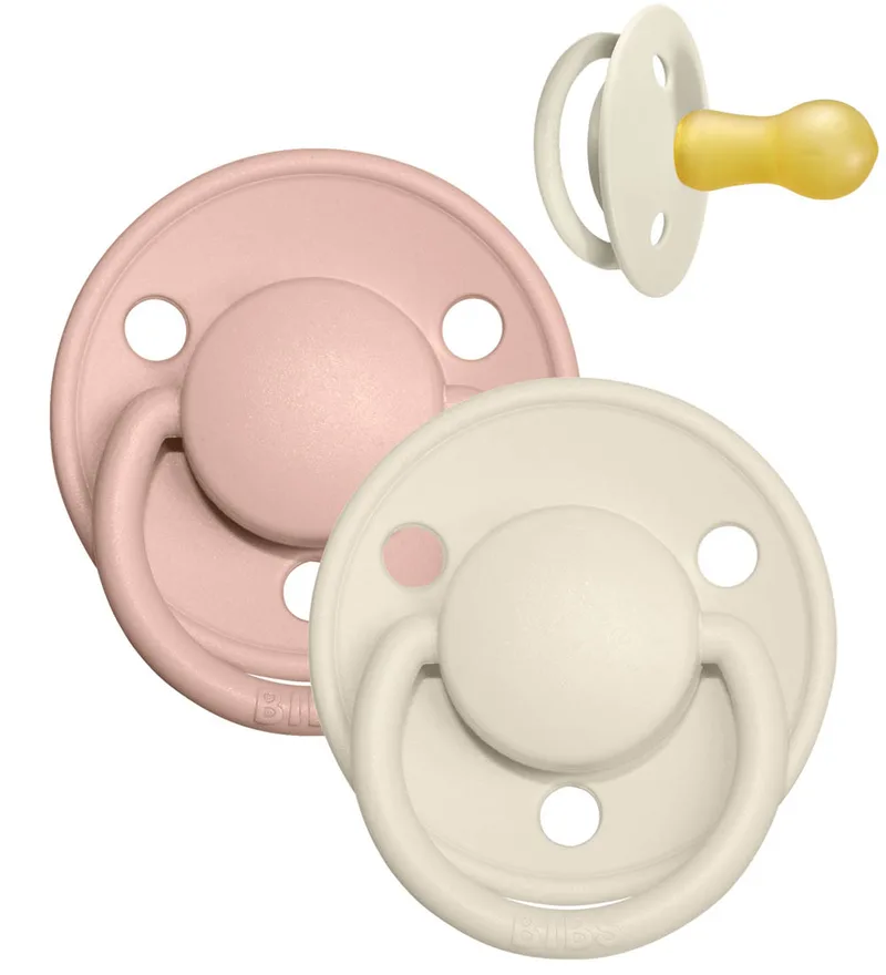 De Lux Fopspenen - Maat 2 - 2-pack - Rond - Ivory/Blush by BIBS – product photo