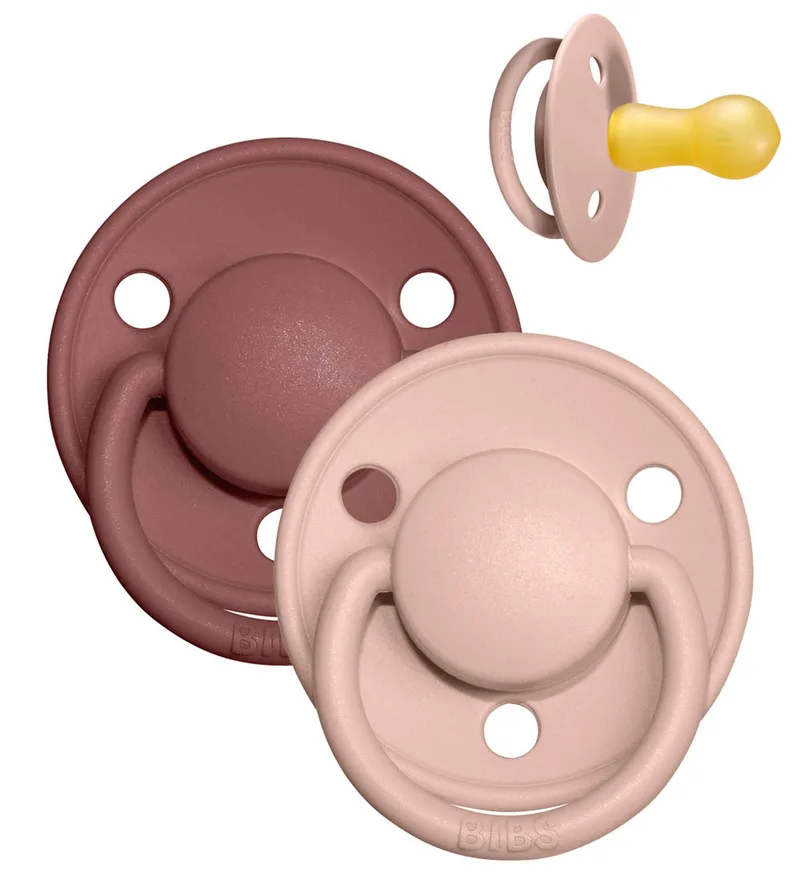 De Lux Fopspenen - Maat 2 - Rond - Marmot/Blush de BIBS – photo produit