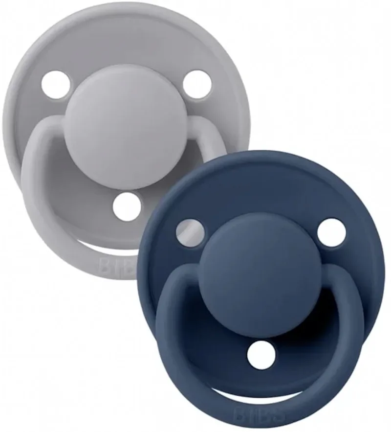 De Lux Pacifier - One Size Fopspeen - 2 stuks - Island Sea / Sage by BIBS in Grey, Blue – product photo