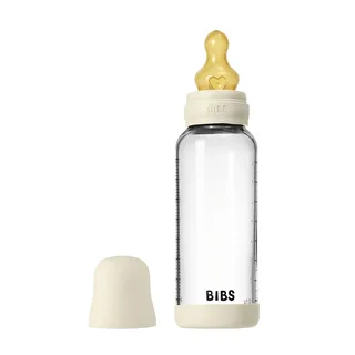 Fles - Medium Flow - 240 ml - Glas/Latex von BIBS in Elfenbein – Produktfoto 2 von 5