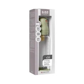 Fles - Medium Flow - 240 ml - Glas/Latex - Sage von BIBS in Grün – Produktfoto 4 von 5