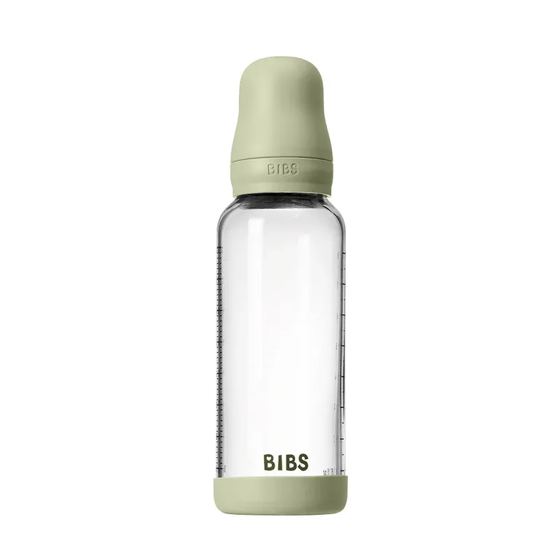 Fles - Medium Flow - 240 ml - Glas/Latex - Sage von BIBS in Grün – Produktfoto 3 von 5
