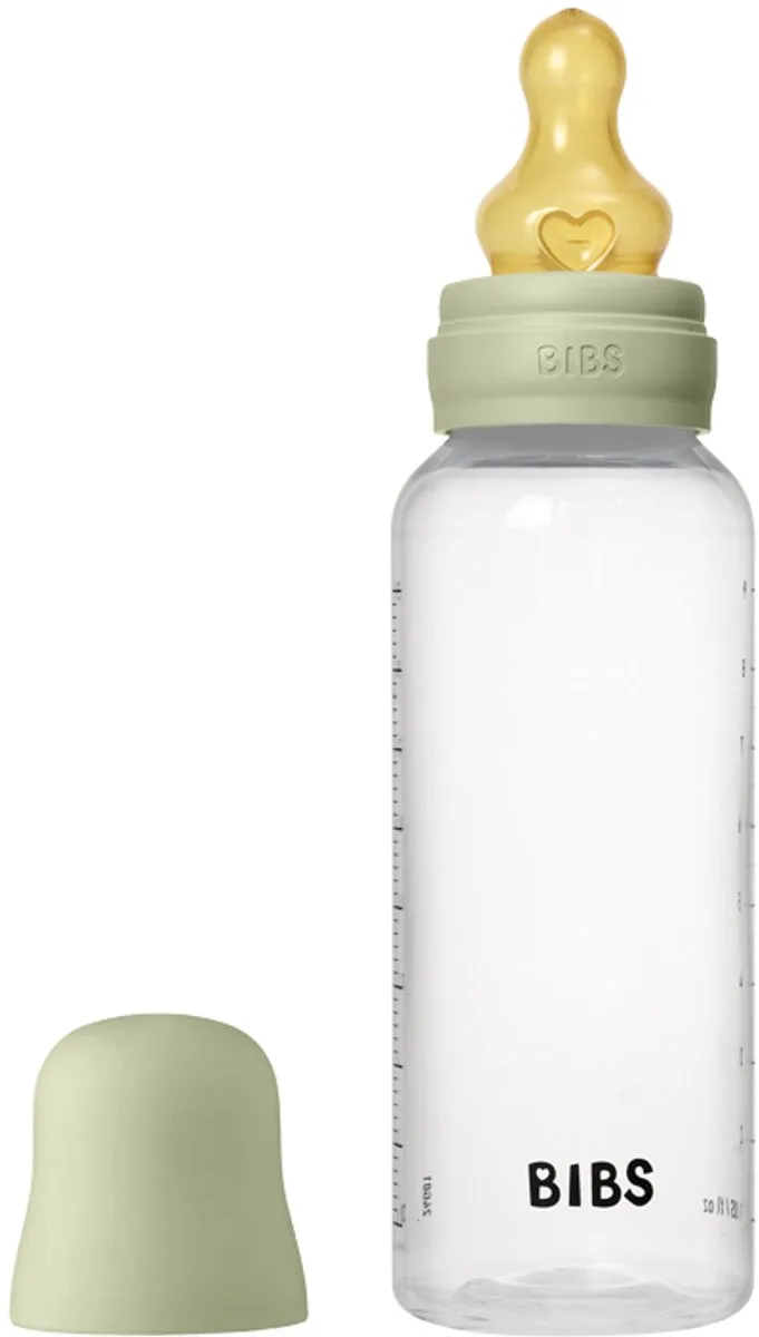 Fles - Medium Flow - 270 ml - Latex - Sage van BIBS in Groen – productfoto