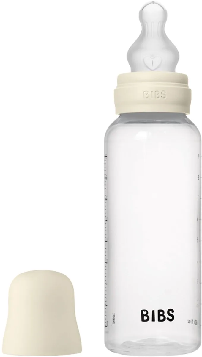 Fles - Medium Flow - 270 ml -Silicone - Ivory fra BIBS i Wit off white – produktbillede