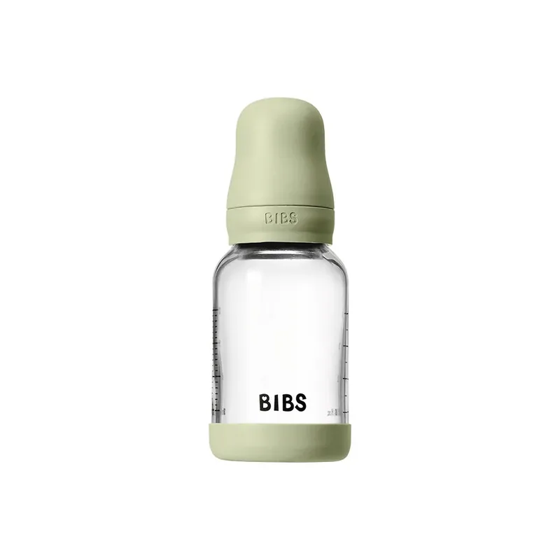 Fles - Slow Flow - 120 ml - Glas/Latex - Sage von BIBS in Grün – Produktfoto 2 von 5