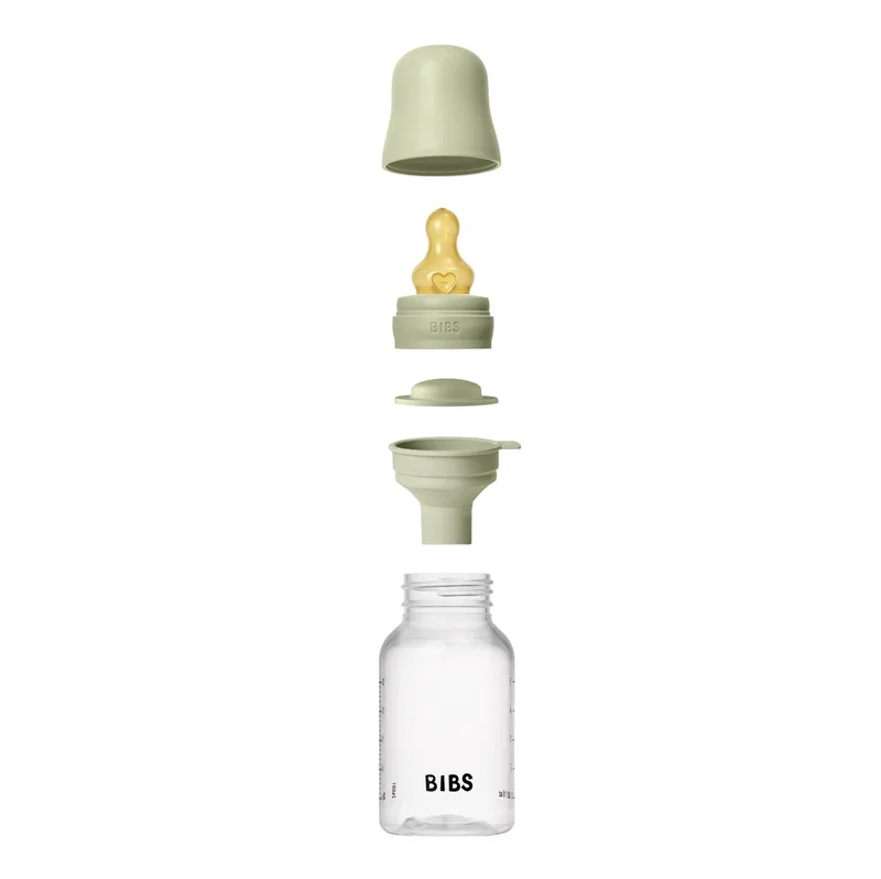 Fles - Slow Flow - 150 ml - Latex - Sage fra BIBS i Groen – produktbillede
