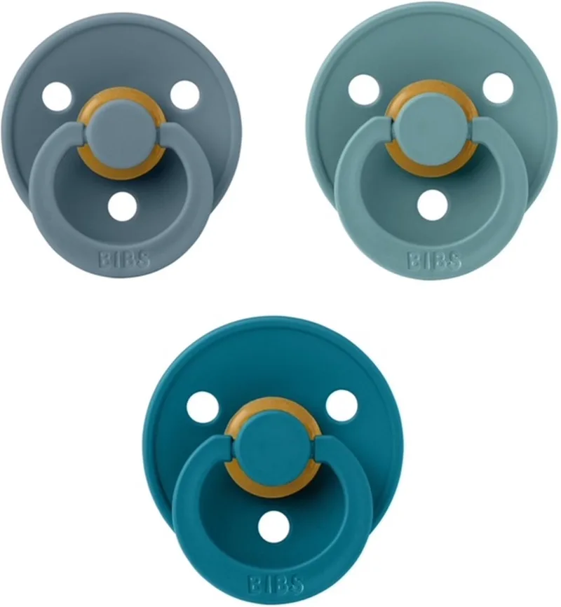 fopspeen 0-6 maand set 3 stuks Forest Lake,Petrol en Island Sea maat 1 van BIBS in Forest Lake, Petrol en Island Se – productfoto