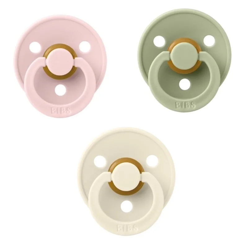 fopspeen 0-6 maand set 3 stuks maat 1 van BIBS in Blossom, Sage en White – productfoto