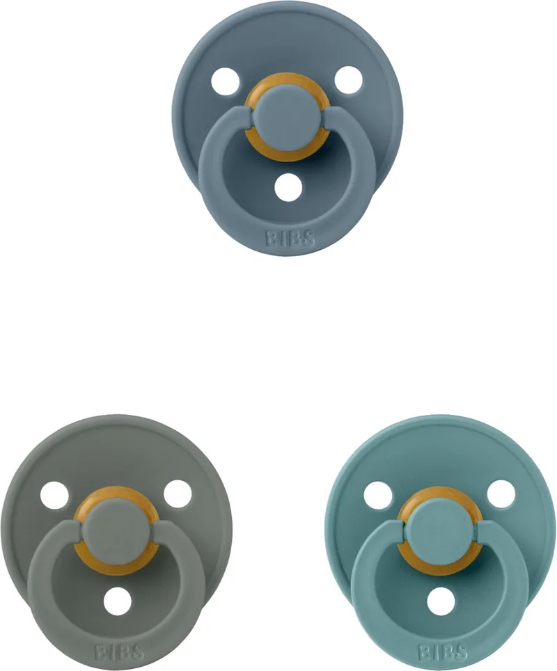 fopspeen 0-6 maand set 3 stuks Sea maat 1 van BIBS in Petrol, Pine en Island – productfoto