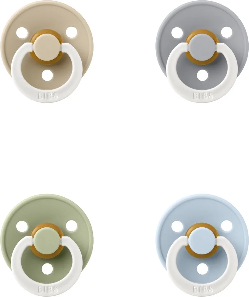 fopspeen 0-6 maand set 4 stuks Cloud Glow , Sage Glow , Baby Blue Glow en Vanilla Glow maat 1 de BIBS en Cloud Glow, Sage Glow, Baby Blue Glow en Vanilla Glow – photo produit