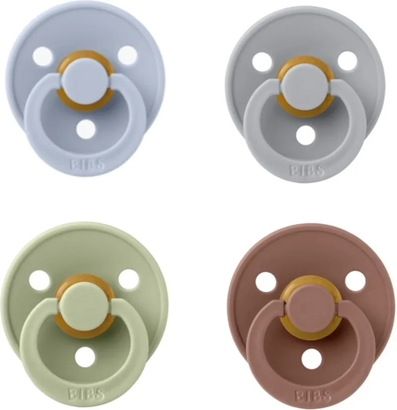 fopspeen 0-6 maand Set 4 stuks Petrol, Sage, Cloud en Woodchuck maat 1 von BIBS in Petrol, Sage, Cloud en Woodchuck – Produktfoto