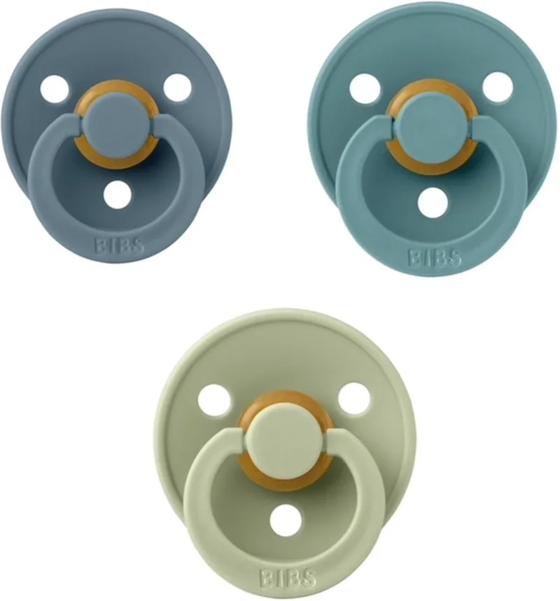 fopspeen 0-6 maanden set 3 stuks maat 1 de BIBS en Petrol, Island Sea en Sage – photo produit