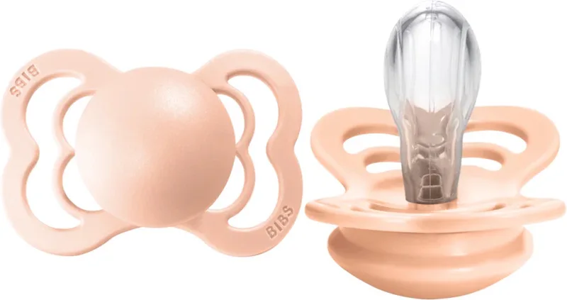 Fopspeen - 1 stuk - Stage 2 van BIBS in Peach sunset – productfoto