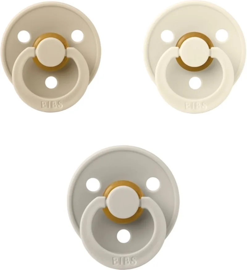 fopspeen 18+ maand set 3 stuks maat 3 van BIBS in Ivoor, Vanilla en Sand – productfoto